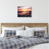 California, San Diego, Sunset Cliffs, Sunset 3 Canvas Afdruk (Insitu (Slaapkamer))