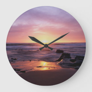 California, San Diego, Sunset Cliffs, Sunset 4 Grote Klok