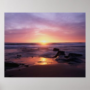 California, San Diego, Sunset Cliffs, Sunset 4 Poster