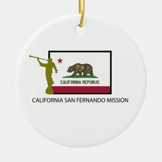 CALIFORNIA SAN FERNANDO MISSIE LDS CTR KERAMISCH ORNAMENT (Voorkant)