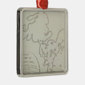 California San Francisco Bay Area Metalen Ornament (Rechts)