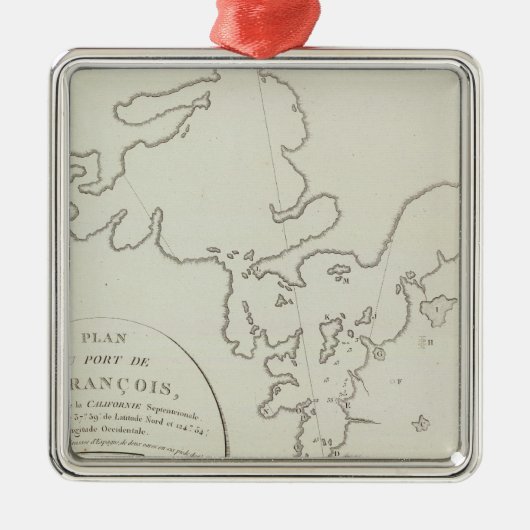 California San Francisco Bay Area Metalen Ornament (Voorkant)