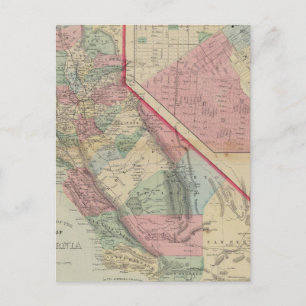 California, San Francisco Map door Mitchell Briefkaart