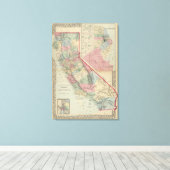 California, San Francisco Map door Mitchell Canvas Afdruk (Insitu (Houten vloer))