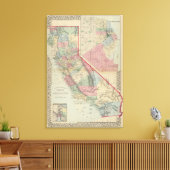 California, San Francisco Map door Mitchell Canvas Afdruk (Insitu (Woonkamer))