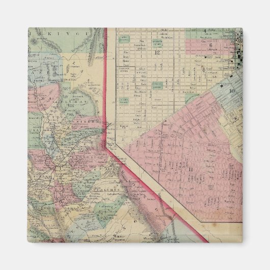 California, San Francisco Map door Mitchell Magneet (Voorkant)