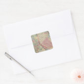 California, San Francisco Map door Mitchell Vierkante Sticker (Envelop)