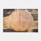 California Sandy Beach Seashell Foto Welkom Deurmat (Voorkant)