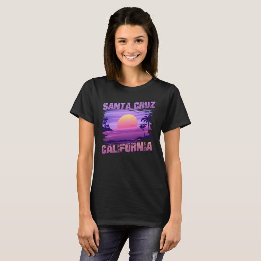 California Santa Cruz Oceanside Beach T-shirt (Voorkant volledig)