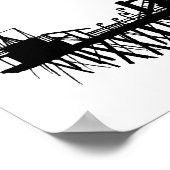 California Santa Monica CA Iconic Pier Silhouette Poster (Hoek)