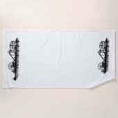 California Santa Monica CA Iconic Pier Silhouette Strandlaken (Voorkant)