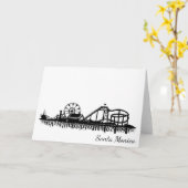 California Santa Monica CA Pier Beach Ferris Wheel Kaart (Gele Bloem)