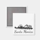 California Santa Monica CA Pier Beach Ferris Wheel Magneet (Voorkant / Achterkant)