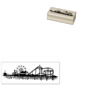 California Santa Monica CA Pier Beach Ferris Wheel Rubberstempel (Gestempeld)