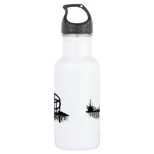 California Santa Monica CA Pier Beach Ferris Wheel Waterfles (Achterkant)