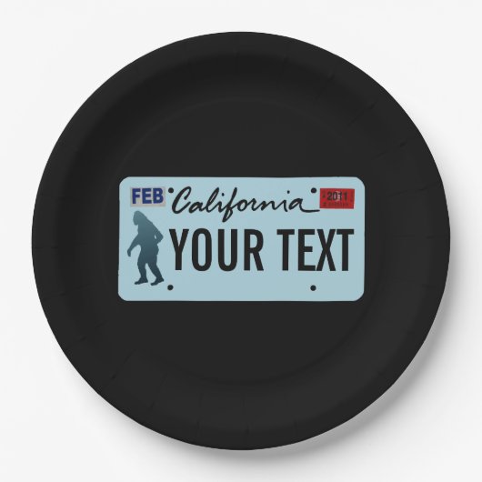 California Sasquatch License Bord (Voorkant)