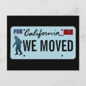 California Sasquatch License Bord Aankondigingskaart (Voorkant)