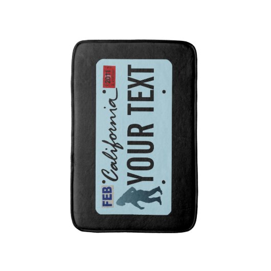 California Sasquatch License Bord Badmat (Voorkant Verticaal)