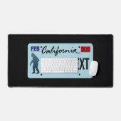 California Sasquatch License Bord Bureaumat (Keyboard & Muis)