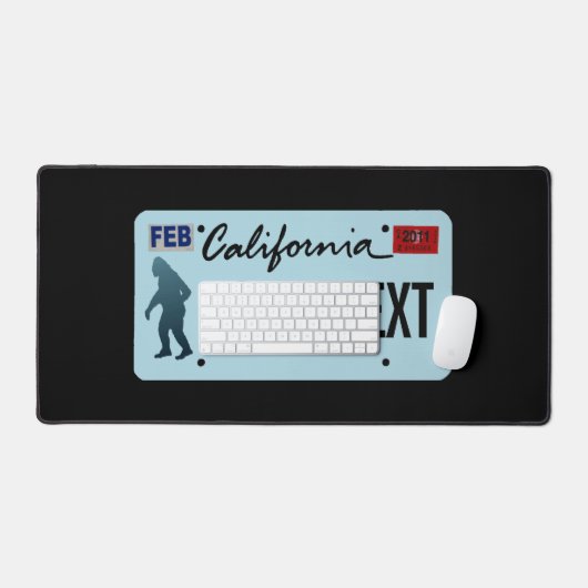 California Sasquatch License Bord Bureaumat (Keyboard & Muis)