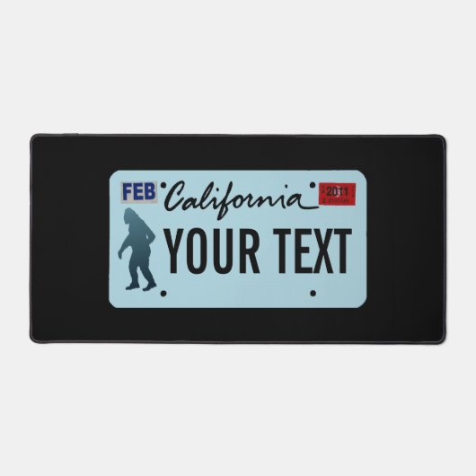 California Sasquatch License Bord Bureaumat (Voorkant)