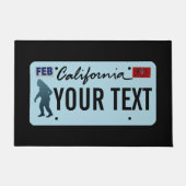California Sasquatch License Bord Deurmat (Voorkant)