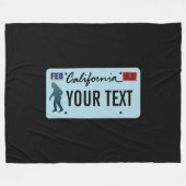 California Sasquatch License Bord Fleece Deken (Voorkant (Horizontaal))