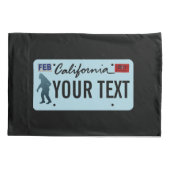 California Sasquatch License Bord Kussensloop (Achterkant)