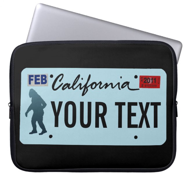California Sasquatch License Bord Laptop Sleeve (Voorkant)