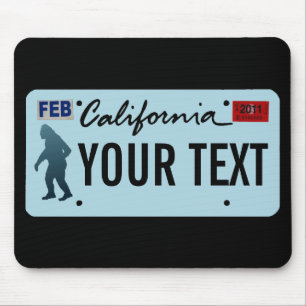 California Sasquatch License Bord Muismat