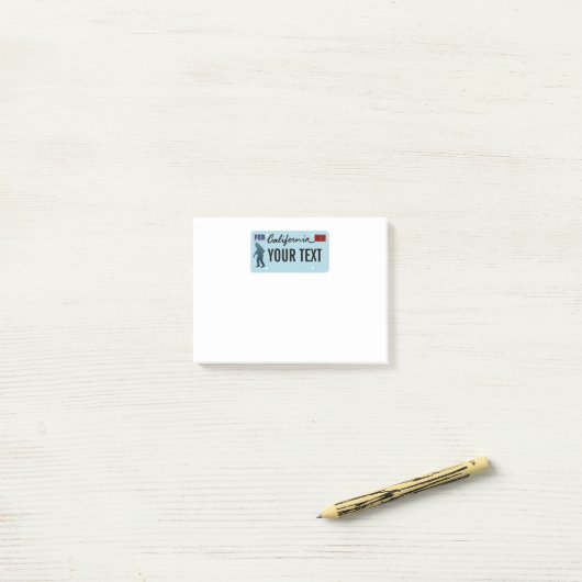 California Sasquatch License Bord Post-it® Notes (Op bureau)