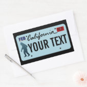 California Sasquatch License Bord Rechthoekige Sticker (Envelop)