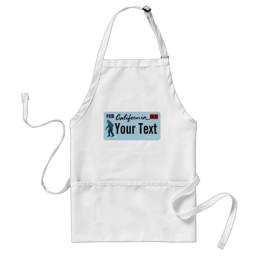 California Sasquatch License Bord Standaard Schort (Voorkant)