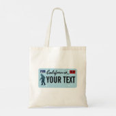 California Sasquatch License Bord Tote Bag (Achterkant)