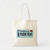 California Sasquatch License Bord Tote Bag (Voorkant)