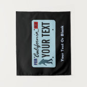 California Sasquatch License Bord Wandkleed (Voorkant)
