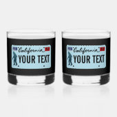 California Sasquatch License Bord Whisky Glas (Voorkant)