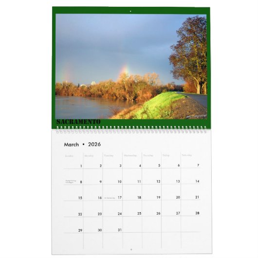 California Scenery Kalender (Mar 2026)
