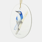 California Scrub Jay Keramisch Ornament (Links)
