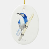 California Scrub Jay Keramisch Ornament (Voorkant)
