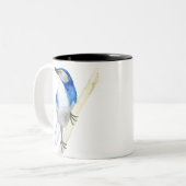 California Scrub Jay Two-Tone Coffee Mok (Voorkant links)