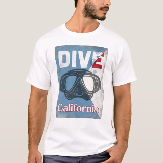 California  Scuba-duikmasker T-shirt (Voorkant)