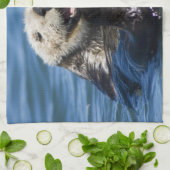 California Sea Otter Enhydra lutris grooms Theedoek (Gevouwen)