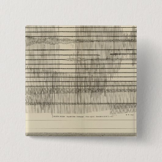 California Seismogrammen 10 Vierkante Button 5,1 Cm (Voorkant)
