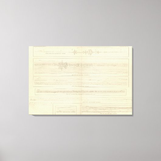 California Seismogrammen 15 Canvas Afdruk (Voorkant)