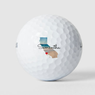 California Shape Heart Photo Golfballen