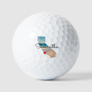 California Shape Heart Photo Golfballen