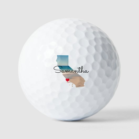 California Shape Heart Photo  Golfballen (Voorkant)