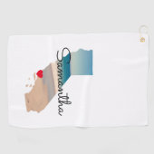 California Shape Heart Photo  Golfhanddoek (Horizontaal)