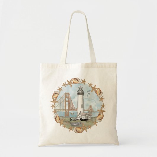 California Shells Lighthouse Tote Bag (Voorkant)